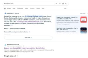 ai overview optimization for leased line costs